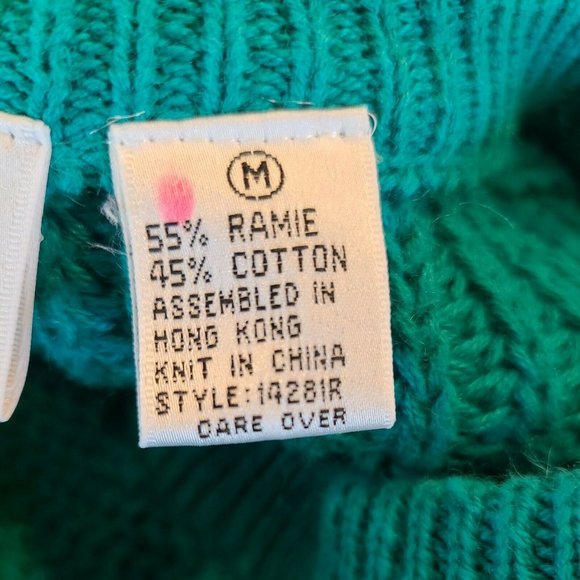 Vintage Nordstrom Brass Plum Women's Sweater Size Medium Chunky Cable Knit Bulky - Picture 5 of 9